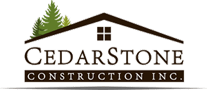 A green and brown logo for a construction company.